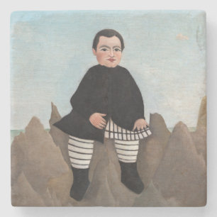 Henri Rousseau - Jongen op de Rocks Stenen Onderzetter