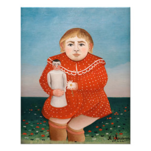 Henri Rousseau - Kind met een pop Foto Afdruk