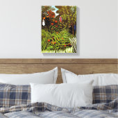 Henri Rousseau - Kunst voor het Oerwoud van het ex Canvas Afdruk (Insitu (Slaapkamer))