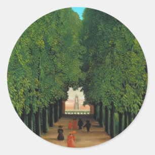 Henri Rousseau, Laan in het park Saint-Cloud Ronde Sticker