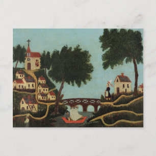 Henri Rousseau - Landschap met brug Briefkaart