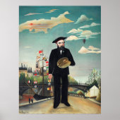 Henri Rousseau - Landschap Myself-Portret Poster (Voorkant)