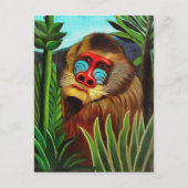 Henri Rousseau Mandrill in het Oerwoud  art Briefkaart (Voorkant)
