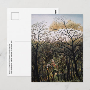 Henri Rousseau - Ontmoeting in het bos Briefkaart