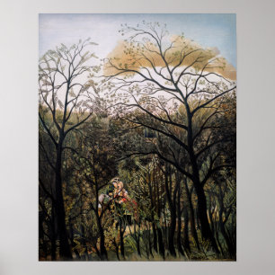 Henri Rousseau - Ontmoeting in het bos Poster