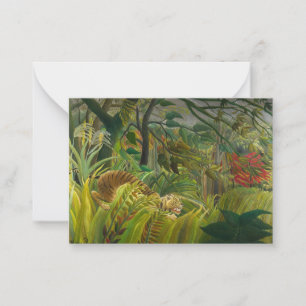 Henri Rousseau - Overrascht! Notitiekaartje