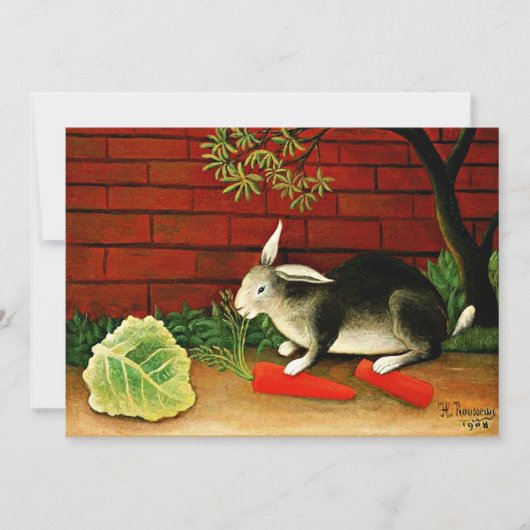 Henri Rousseau peinture, Carte Rabbit (Devant)