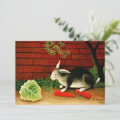 Henri Rousseau peinture, Carte Rabbit (Debout devant)