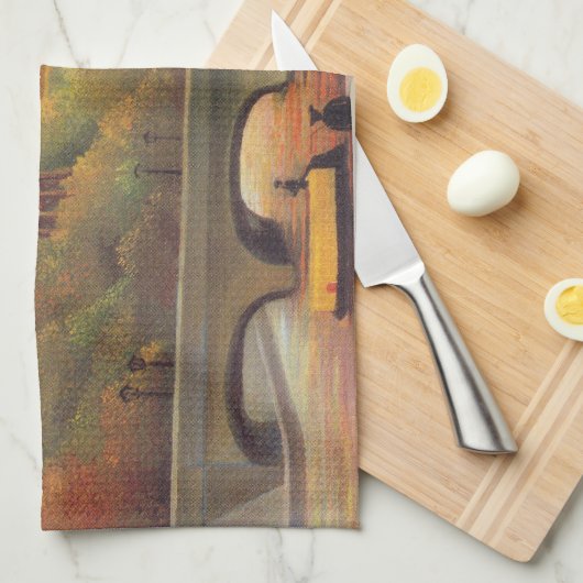 Henri Rousseau - Seine en Eiffeltoren bij zonsonde Theedoek (Quarter Fold)