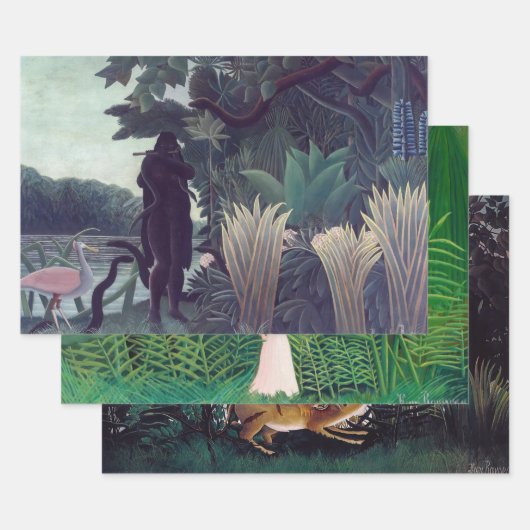 Henri Rousseau - Selectie van Oerwouden Masterstuk Inpakpapier Vel (Set)