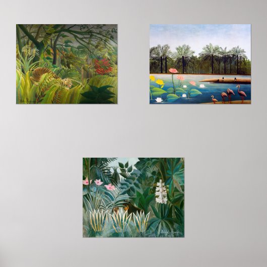 Henri Rousseau - Selectie van Oerwouden Masterstuk Muurkunst Sets (Voorkant)