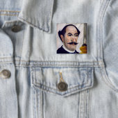 Henri Rousseau - Self Portrait Vierkante Button 5,1 Cm (In situ)