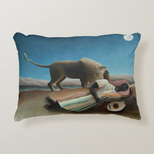 Henri Rousseau slaapt zigeuner leeuw schilderij Accent Kussen