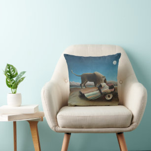 Henri Rousseau slaapt zigeuner leeuw schilderij Kussen
