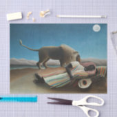 Henri Rousseau slaapt zigeuner leeuw schilderij Tissuepapier (Craft)