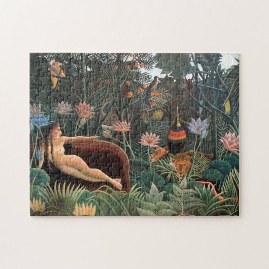Henri Rousseau The Dream Oerwoud Flowers Surrealis Legpuzzel (Horizontaal)