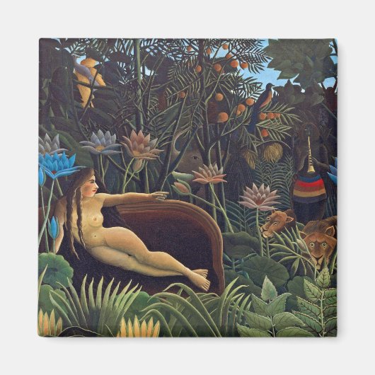 Henri Rousseau The Dream - Oerwoud Vrouw met Diere Magneet (Voorkant)