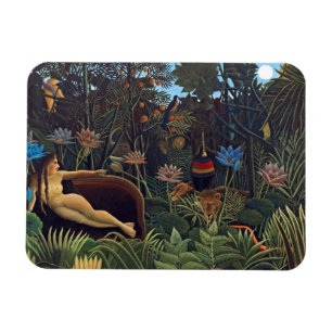 Henri Rousseau The Dream - Oerwoud Vrouw met Diere Magneet