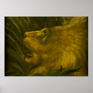 Henri Rousseau - The Lion Head Poster