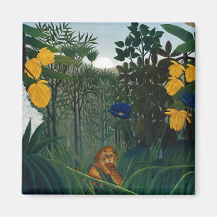 Henri Rousseau The Repast of the Lion Botanical Ga Magneet