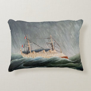Henri Rousseau - The Ship in the Tempest Accent Kussen