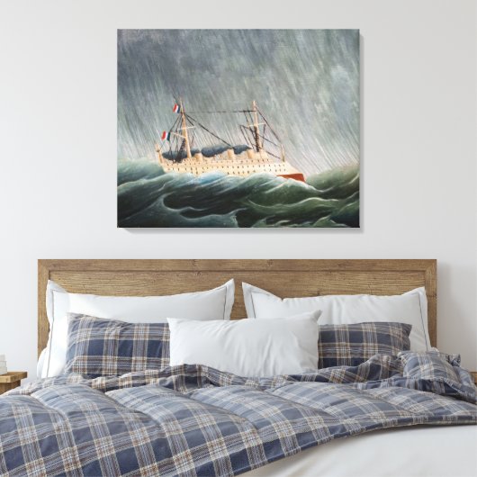 Henri Rousseau - The Ship in the Tempest Canvas Afdruk (Insitu (Slaapkamer))