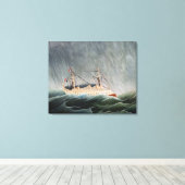 Henri Rousseau - The Ship in the Tempest Canvas Afdruk (Insitu (Houten vloer))