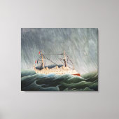 Henri Rousseau - The Ship in the Tempest Canvas Afdruk (Voorkant)