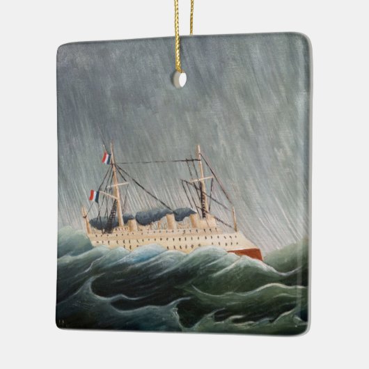 Henri Rousseau - The Ship in the Tempest Keramisch Ornament (Links)
