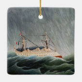 Henri Rousseau - The Ship in the Tempest Keramisch Ornament (Achterkant)