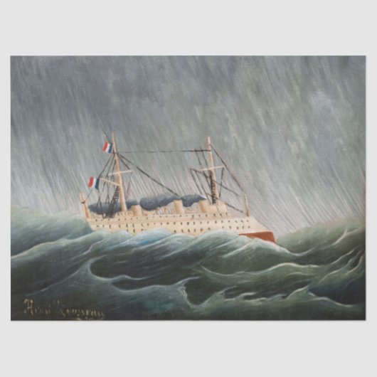 Henri Rousseau - The Ship in the Tempest Tissuepapier (Voorkant)