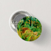 Henri Rousseau Tiger in een Button van het tropisc (Voorkant /achterkant)