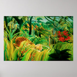Henri Rousseau Tiger in een Poster van het tropisc