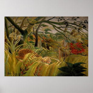 Henri Rousseau - Tiger in een tropisch Storm Poster