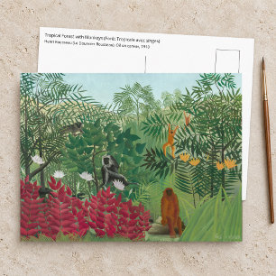 Henri Rousseau - Tropisch bos met apen Briefkaart