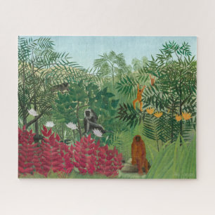 Henri Rousseau - Tropisch bos met apen Legpuzzel