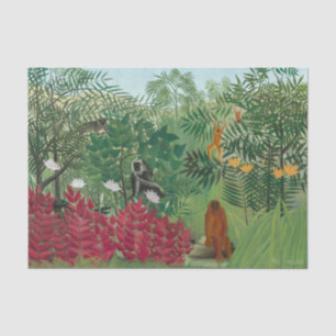 Henri Rousseau - Tropisch bos met apen Tissuepapier