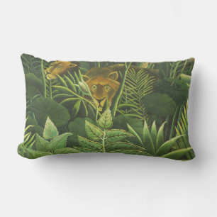 Henri Rousseau Tropische Jungle Leeuw Vintage Prin Kussen