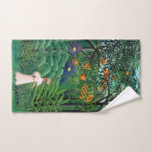 Henri Rousseau - Une femme marche dans une forêt e (Serviette à main)
