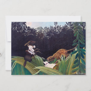 Henri Rousseau - Verkenners aangevallen door een t Bedankkaart