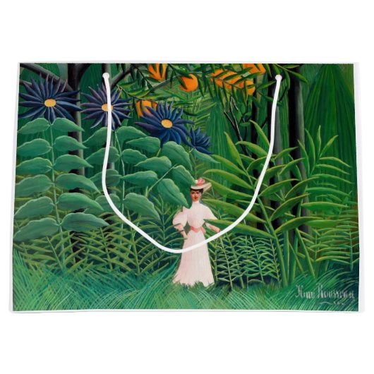 Henri Rousseau - Vrouw aan het wandelen in een exo Groot Cadeauzakje (Voorkant)