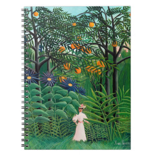 Henri Rousseau - Vrouw aan het wandelen in een exo Notitieboek