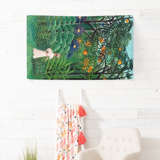 Henri Rousseau - Vrouw aan het wandelen in een exo Spandoek (Insitu)