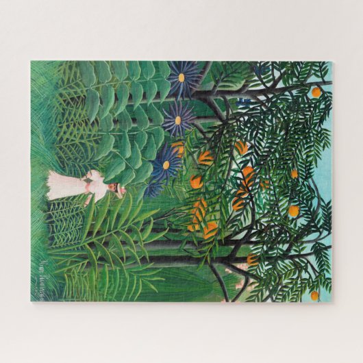 Henri Rousseau - Vrouw die wandelt in een exotisch Legpuzzel (Horizontaal)