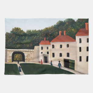 Henri Rousseau - Walkers in een Park Theedoek