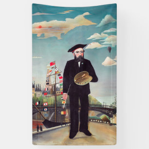 Henri Rousseau - Zelf Portret-Landschap Spandoek