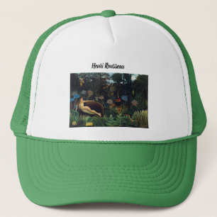 Henri Rousseau's The Dream Green Trucker Hat Pet
