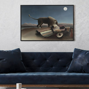 Henri Rousseau's The Sleeping Gypsy (1897) beroemd Poster