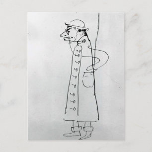 Henri Toulouse-Lautrec: Zelfportret. Karikatuur Briefkaart