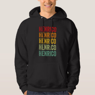 Henrico County Virginia Regenboog Tekst Ontwerp Hoodie